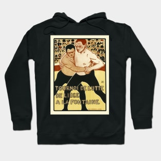 TOURNOI DE LUTTE by Artist Rassenfosse Armand Maitres De L' Affiche Collection Hoodie